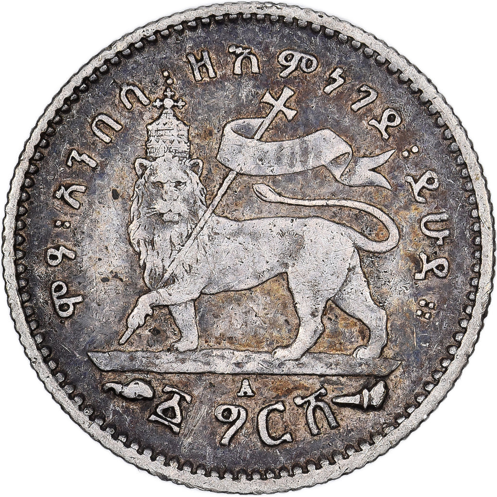Etiopia, Menelik II, Gersh, 1903 (EE 1895), Paris, Argento, BB