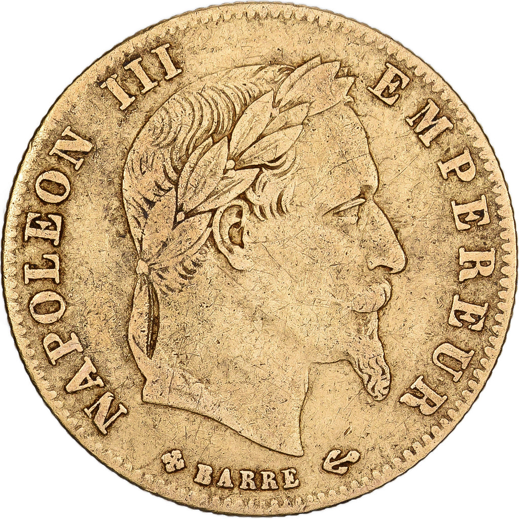 Frankreich, Napoleon III, 5 Francs, 1866, Strasbourg, Gold, S+, Gadoury:1002