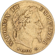 Frankreich, Napoleon III, 5 Francs, 1866, Strasbourg, Gold, S+, Gadoury:1002