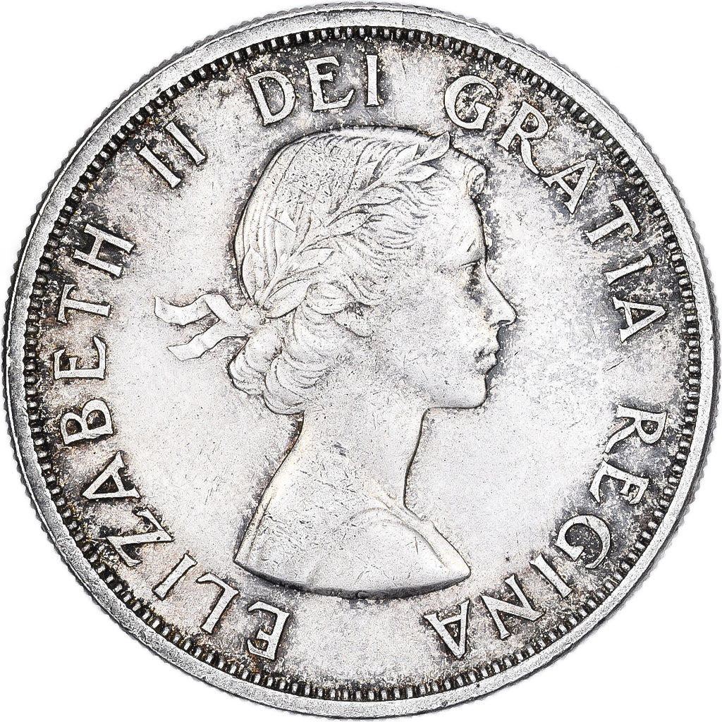 Canada, Elizabeth II, Dollar, 1958, Royal Canadian Mint, Argento, BB, KM:55