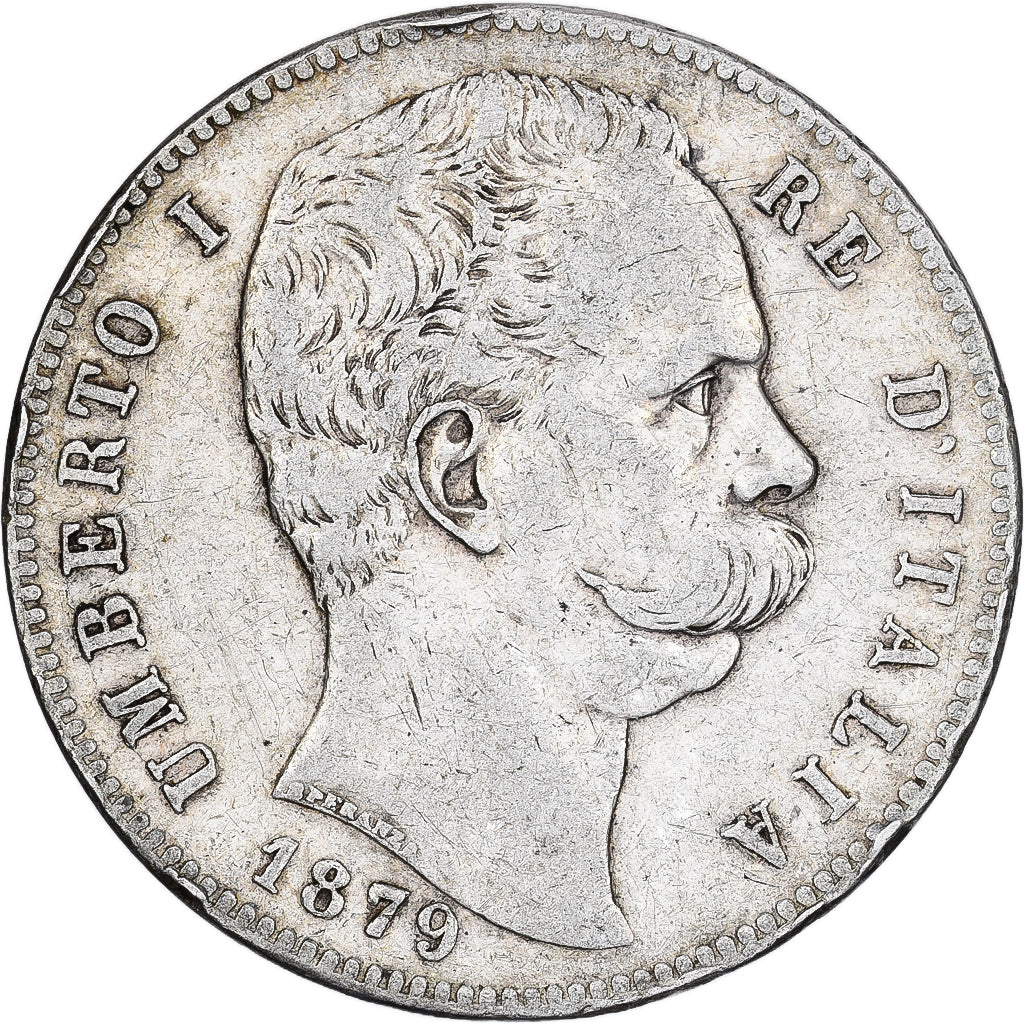 Italie, Umberto I, 5 Lire, 1879, Rome, TB+, Argent, KM:20
