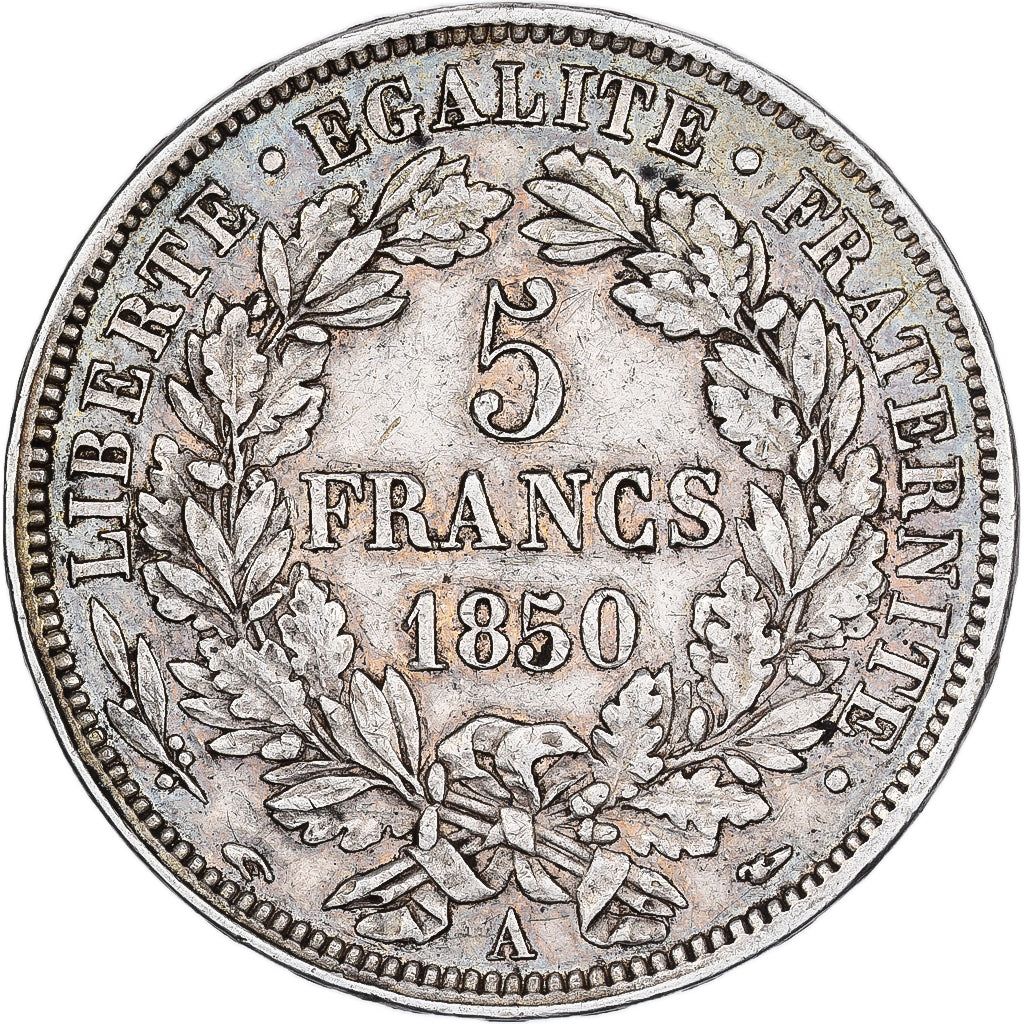 France, Cérès, 5 Francs, 1850, Paris, EF(40-45), Silver, KM:761.1, Gadoury:719