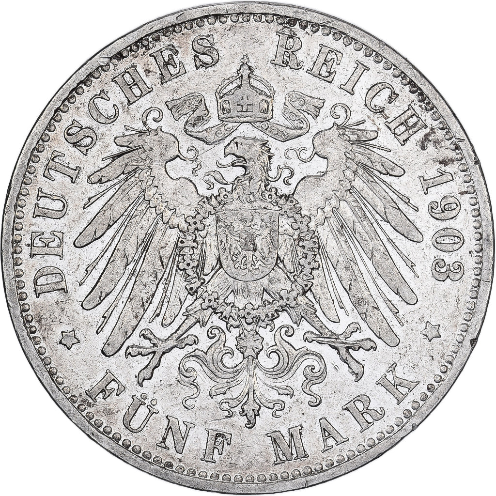 German States, 5 Mark, 1903, Berlin, KM #523, EF(40-45), Silver, 38, 27.71