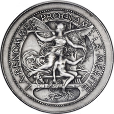 Francia, medalla, La Renomée proclame le Mérite, 1896, Plata, EBC