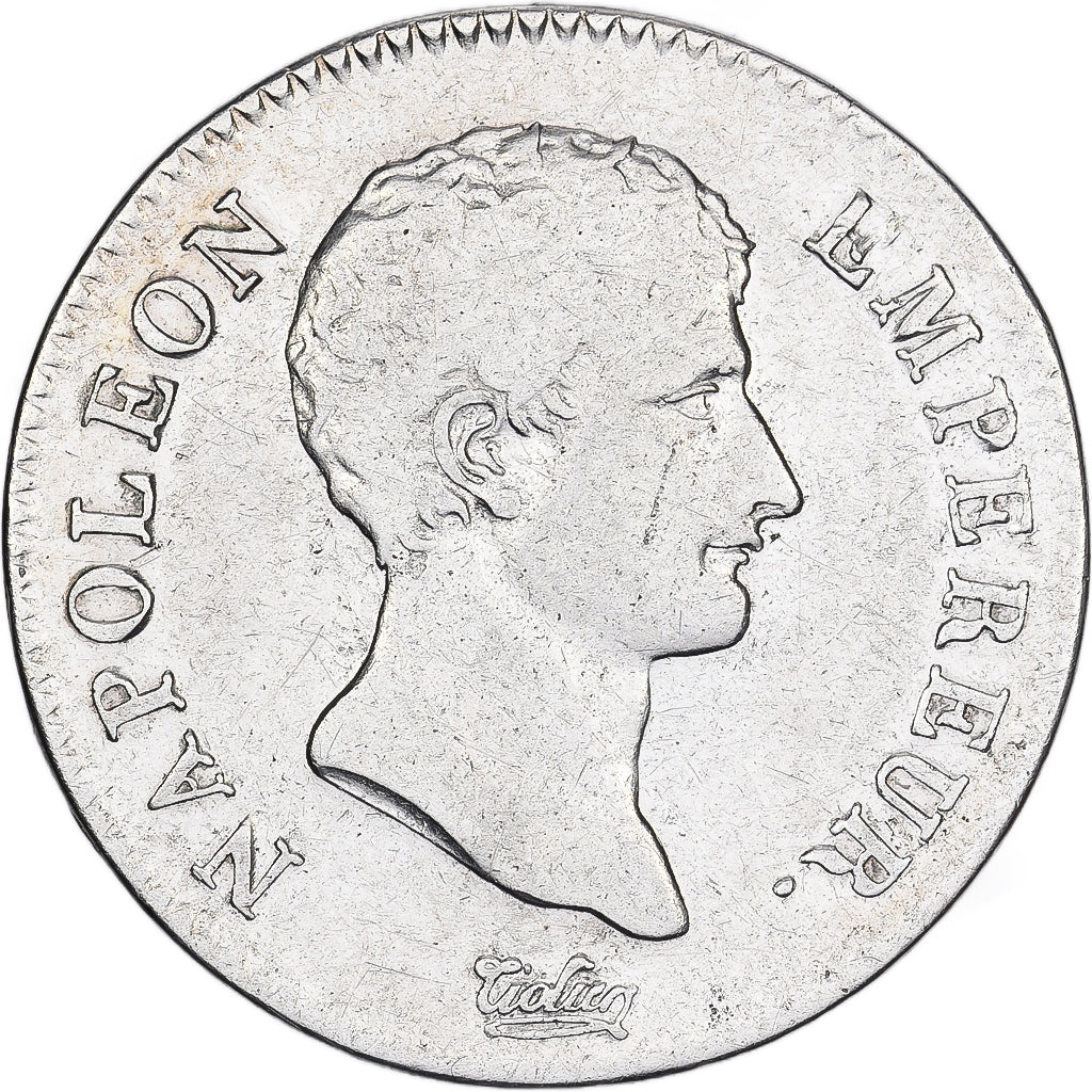 Frankrijk, Napoleon I, 2 Francs, 1806, Bayonne, tête nue, Zilver, FR+