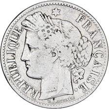 Francja, 2 Francs, Cérès, 1849, Paris, Srebro, VF(20-25), Gadoury:522
