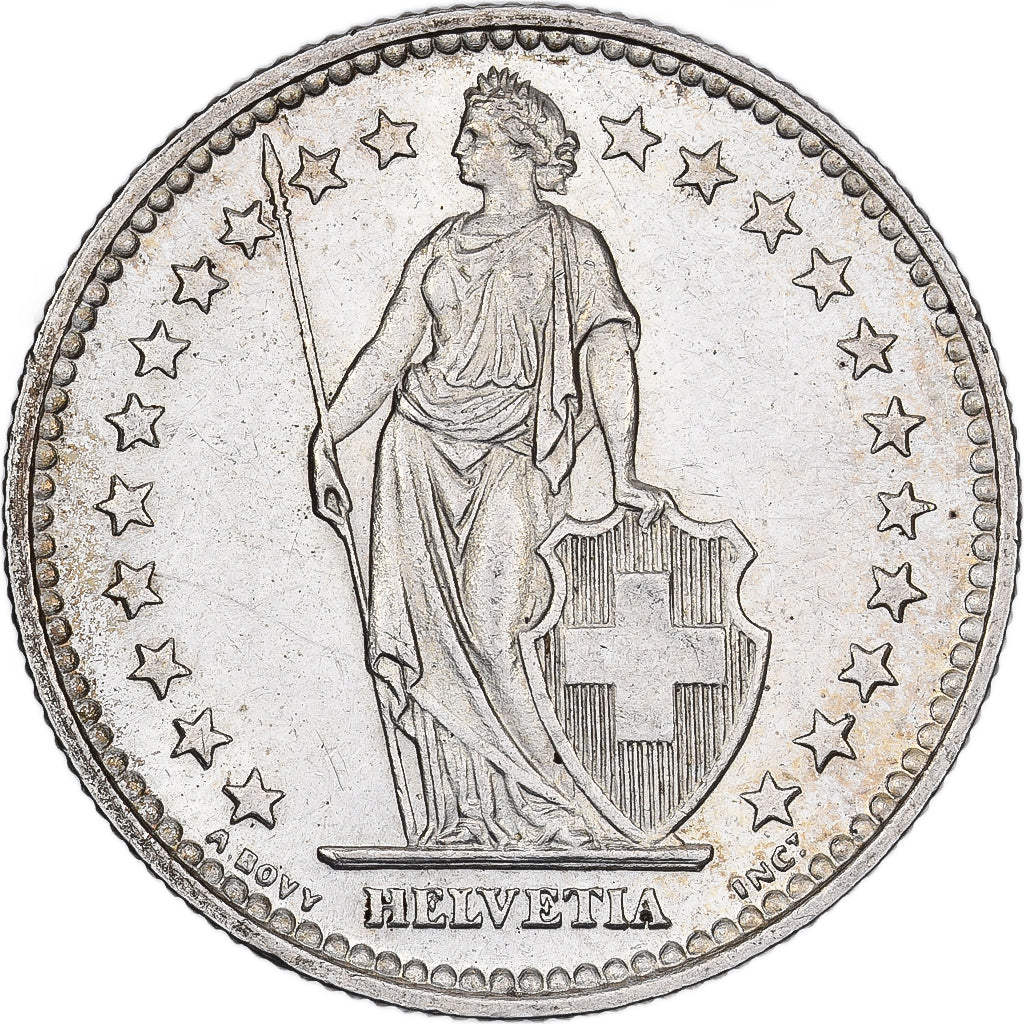 Switzerland, 2 Francs, 1928, Bern, Silver, AU(50-53), KM:21