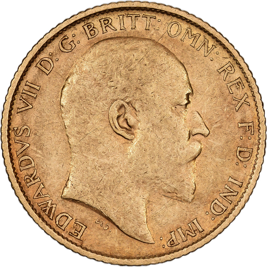 Australia, Edward VII, 1/2 Sovereign, 1908, Sydney, Gold, EF(40-45), KM:804