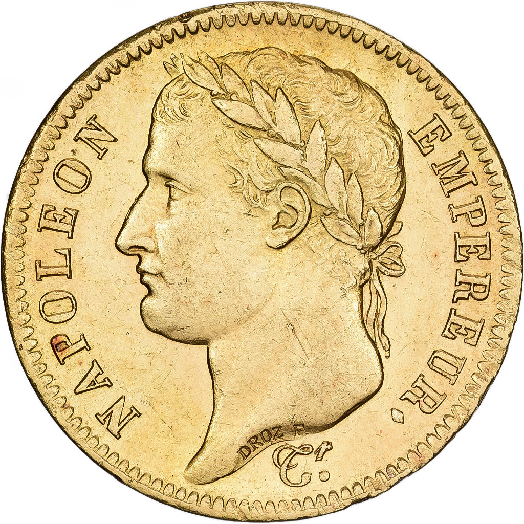 Coin, France, Napoléon I, 40 Francs, 1812, Paris, AU(50-53), Gold, KM:696.1