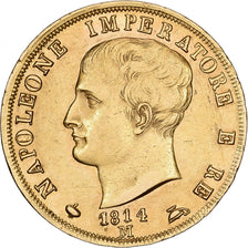 STATI ITALIANI, KINGDOM OF NAPOLEON, 40 Lire, Napoléon I, 1814, Milan, Oro