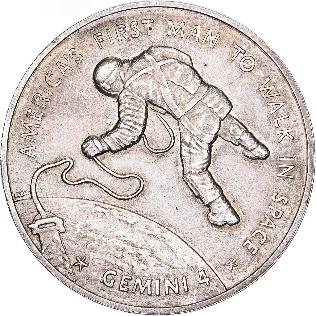 USA, Token, American's first man to wolk in the Space Gemini 4, 1965, Srebro