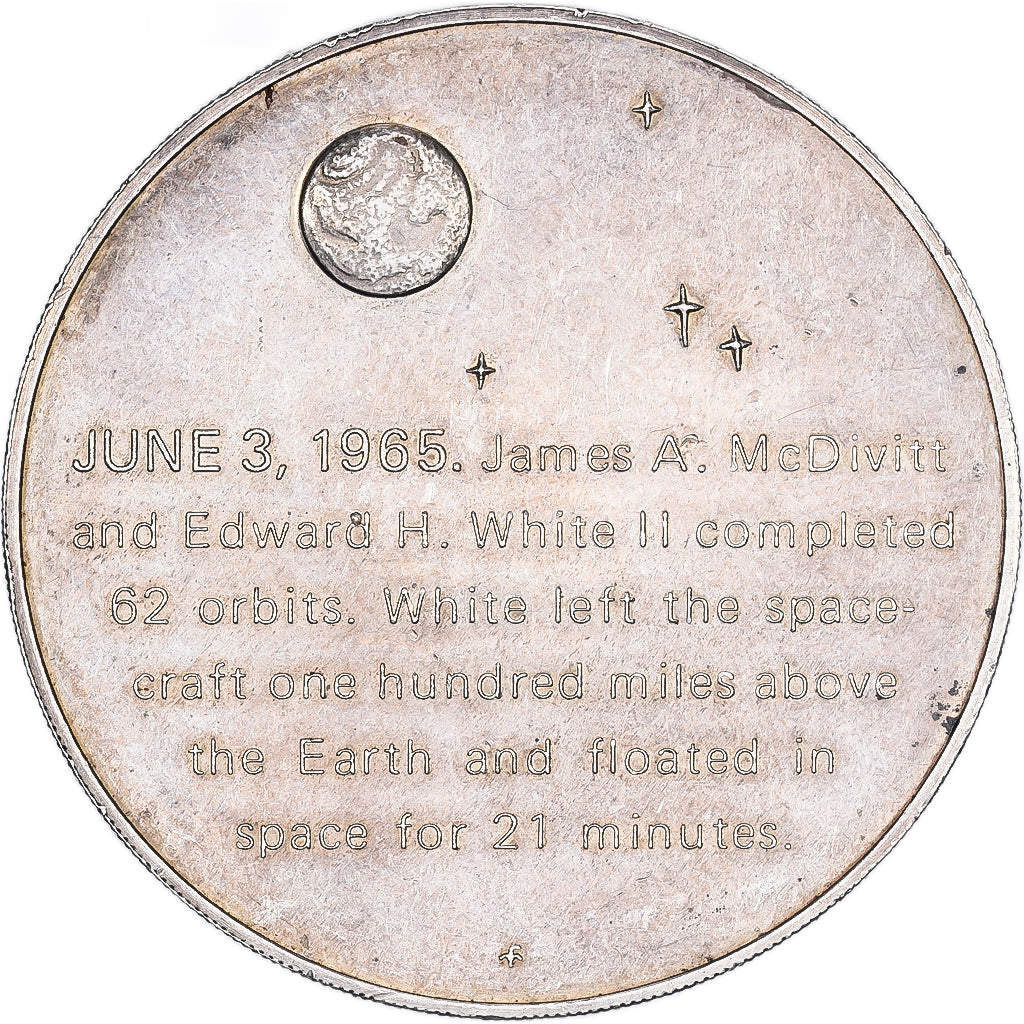 USA, Token, American's first man to wolk in the Space Gemini 4, 1965, Srebro