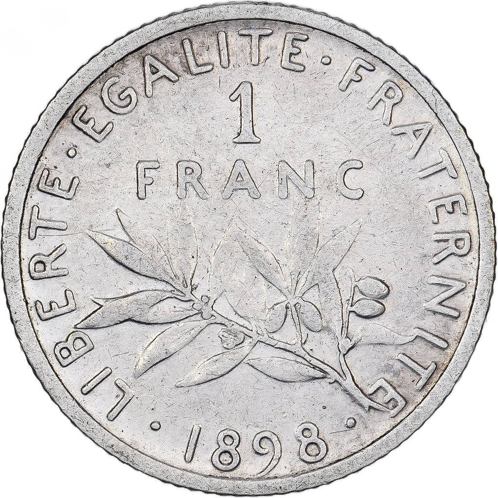 Coin, France, 1 Franc, 1898, Paris, VF(30-35), Silver, Gadoury:467