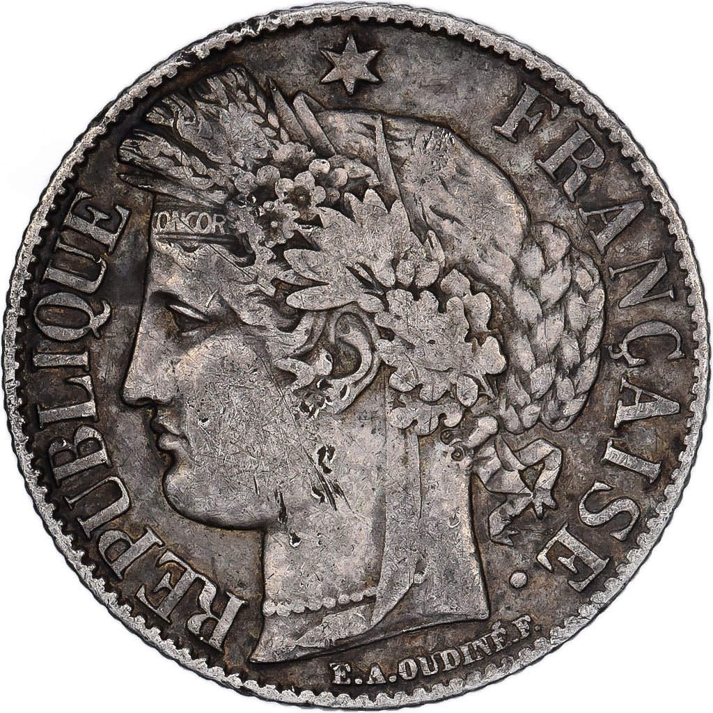 Munten, Frankrijk, Cérès, Franc, 1887, Paris, ZF, Zilver, KM:822.1