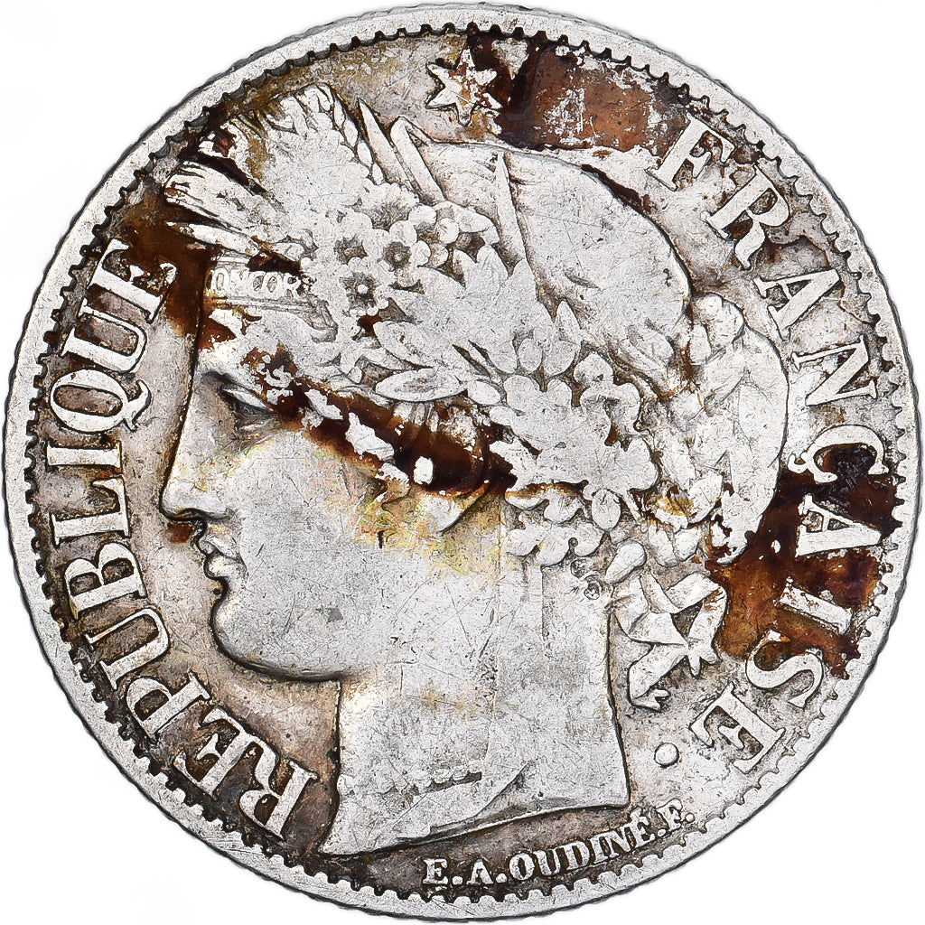 France, Cérès, Franc, 1895, Paris, VF(30-35), Silver, KM:822.1, Gadoury:465a