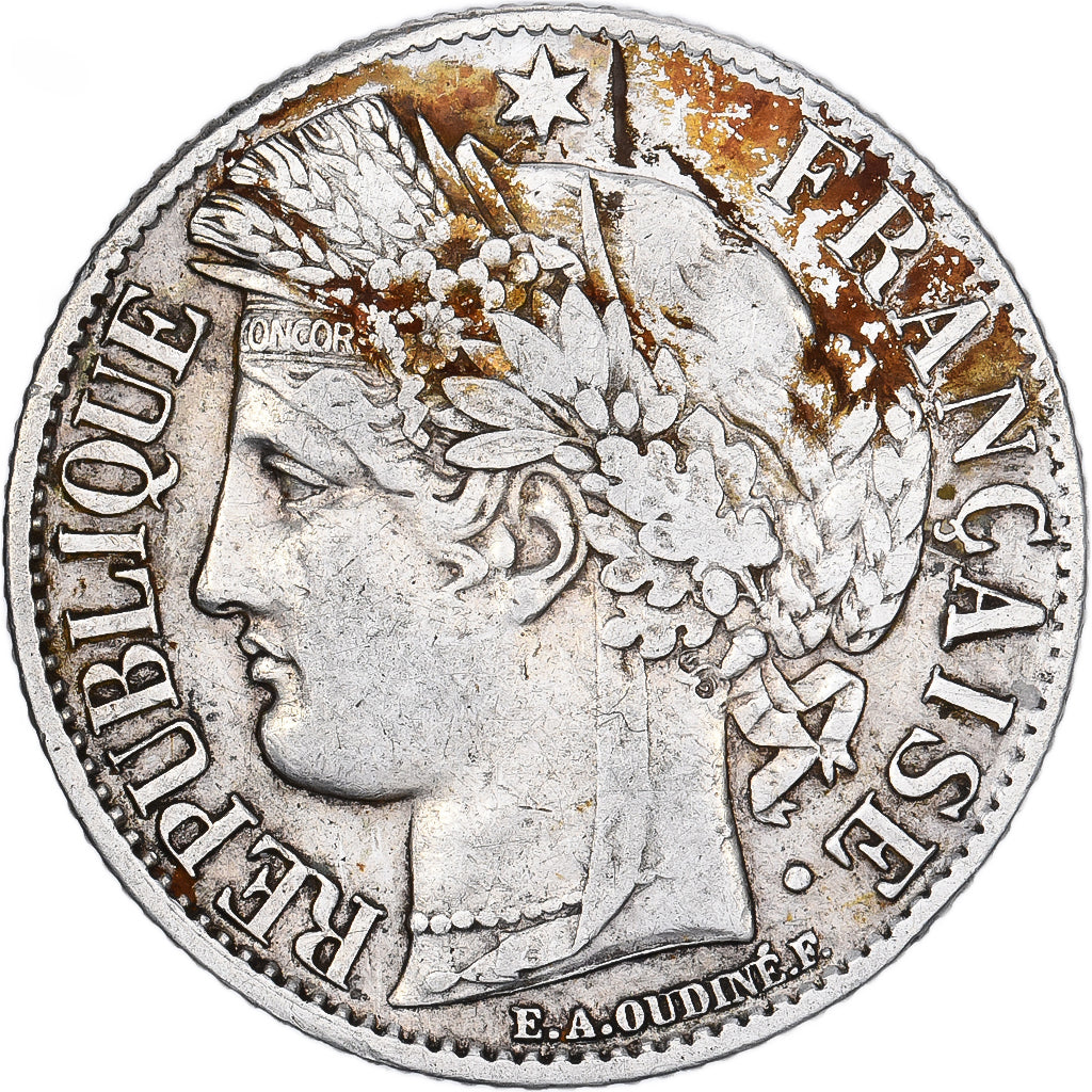 France, Cérès, Franc, 1895, Paris, VF(30-35), Silver, KM:822.1, Gadoury:465a