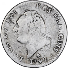 Moneta, Francja, 15 sols françois, 15 Sols, 1/8 ECU, 1792, Lille, VF(20-25)