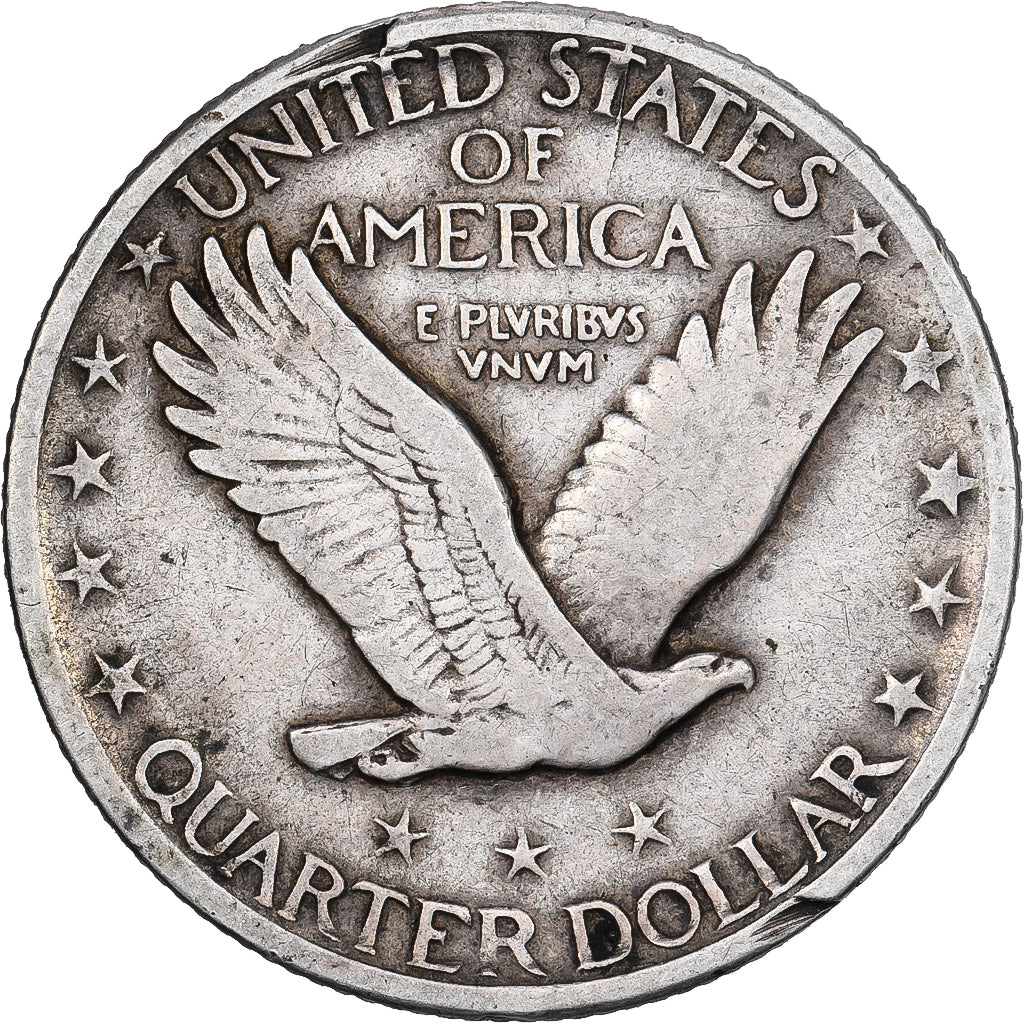 Stati Uniti, quarter dollar, Standing Liberty, 1920, Denver, Argento, MB
