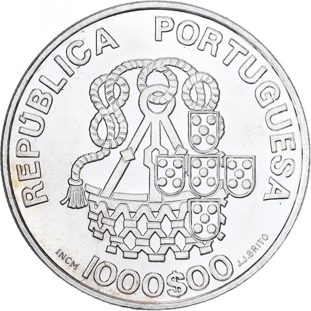 Coin, Portugal, 1000 Escudos, 1998, MS(60-62), Silver, KM:708