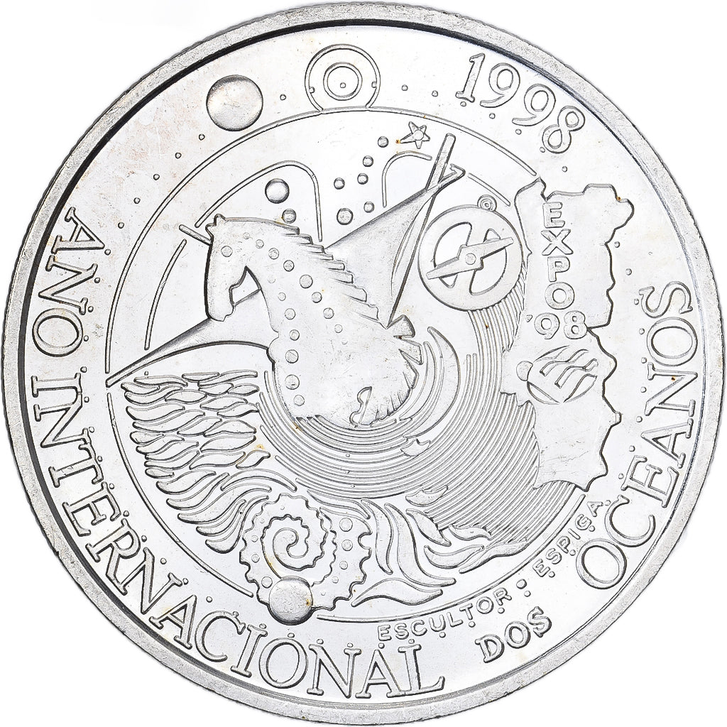 Münze, Portugal, 1000 Escudos, 1998, UNZ, Silber, KM:707