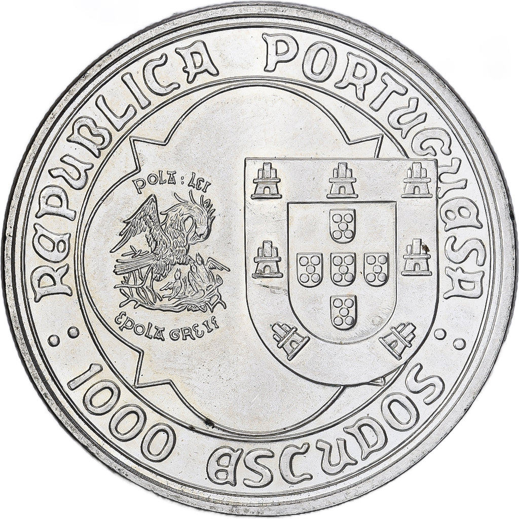 Münze, Portugal, 1000 Escudos, 1995, Lisbon, UNZ, Silber, KM:685