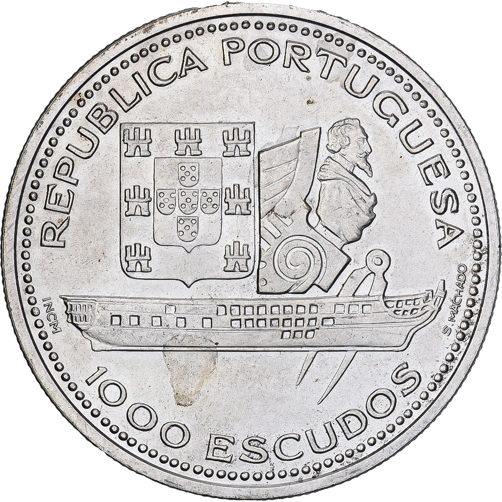 Münze, Portugal, 1000 Escudos, 1996, UNZ, Silber, KM:688