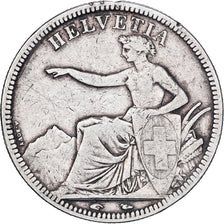 Svizzera, 5 Francs, 1851, Paris, Argento, MB+, KM:11