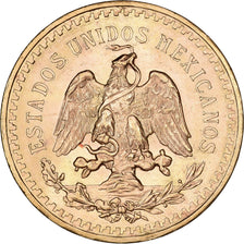 México, 50 Pesos, 1943, Mexico City, Oro, MBC+, KM:482