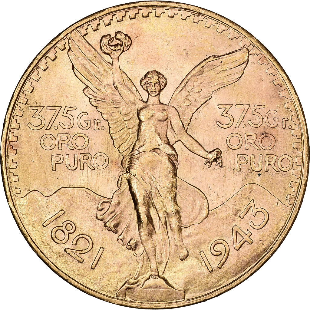 Mexique, 50 Pesos, 1943, Mexico City, Or, TTB+, KM:482