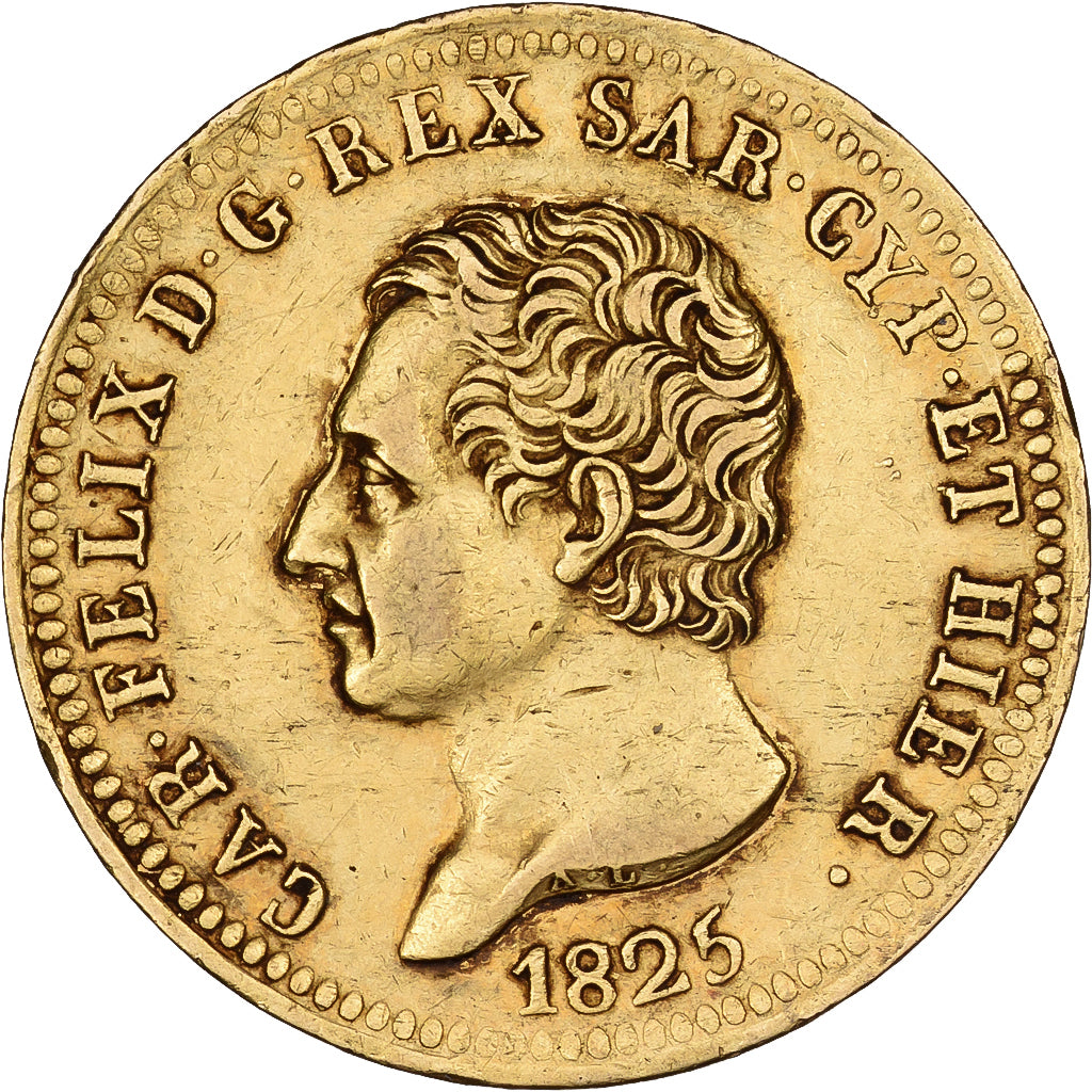 Monnaie, États italiens, SARDINIA, Carlo Felice, 40 Lire, 1825, Torino, TTB