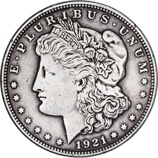 Stati Uniti, Dollar, Morgan Dollar, 1921, Philadelphia, Argento, BB, KM:110