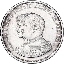 Portugal, Carlos I, 1000 Reis, Discovery of India, 1898, Lisbon, Plata, EBC