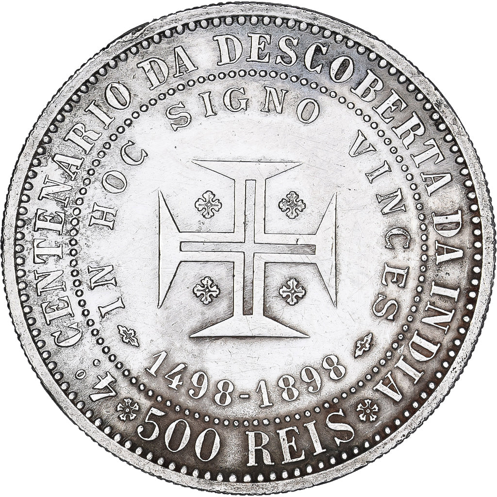 Portugal, Carlos I, 500 Reis, 400th Anniversary, Discovery of India, 1898