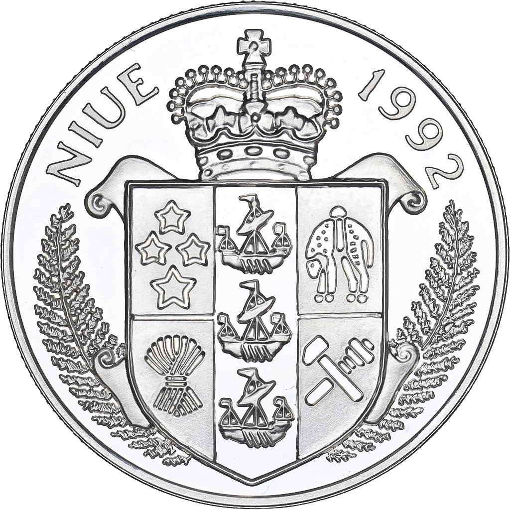 Moneta, Niue, Elizabeth II, 5 Dollars, 1992, FDC, Argento, KM:61