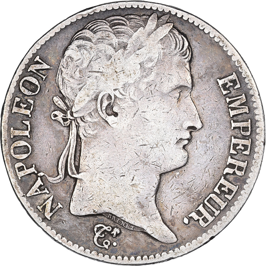 Francia, Napoléon I, 5 Francs, 1812, Perpignan, MB, Argento, KM:694.12
