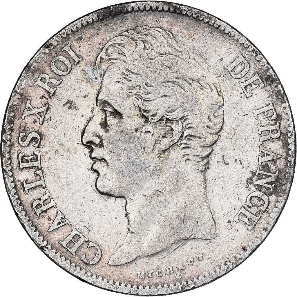 Monnaie, France, Charles X, 5 Francs, 1828, Bordeaux, TB+, Argent, Gadoury:644