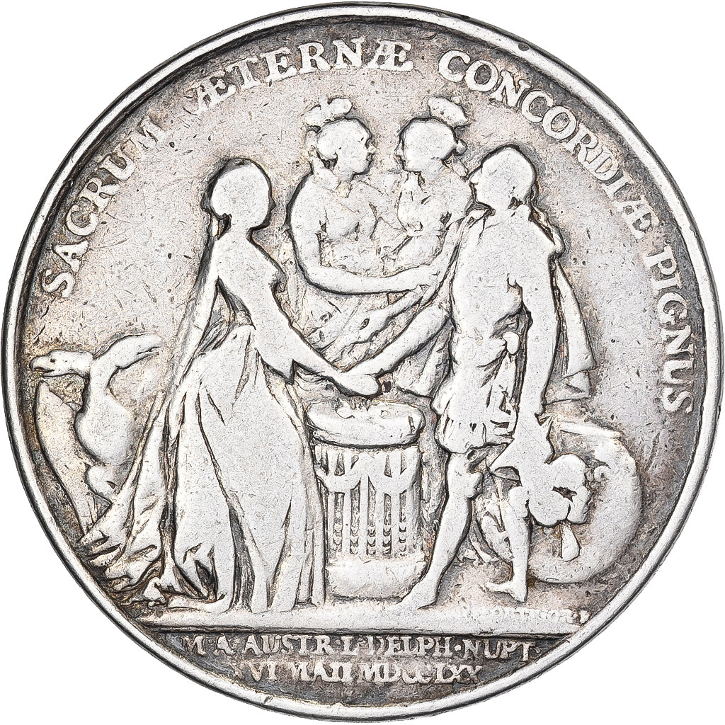 Frankreich, Medaille, Louis XV, Mariage du Dauphin Louis & Marie-Antoinette