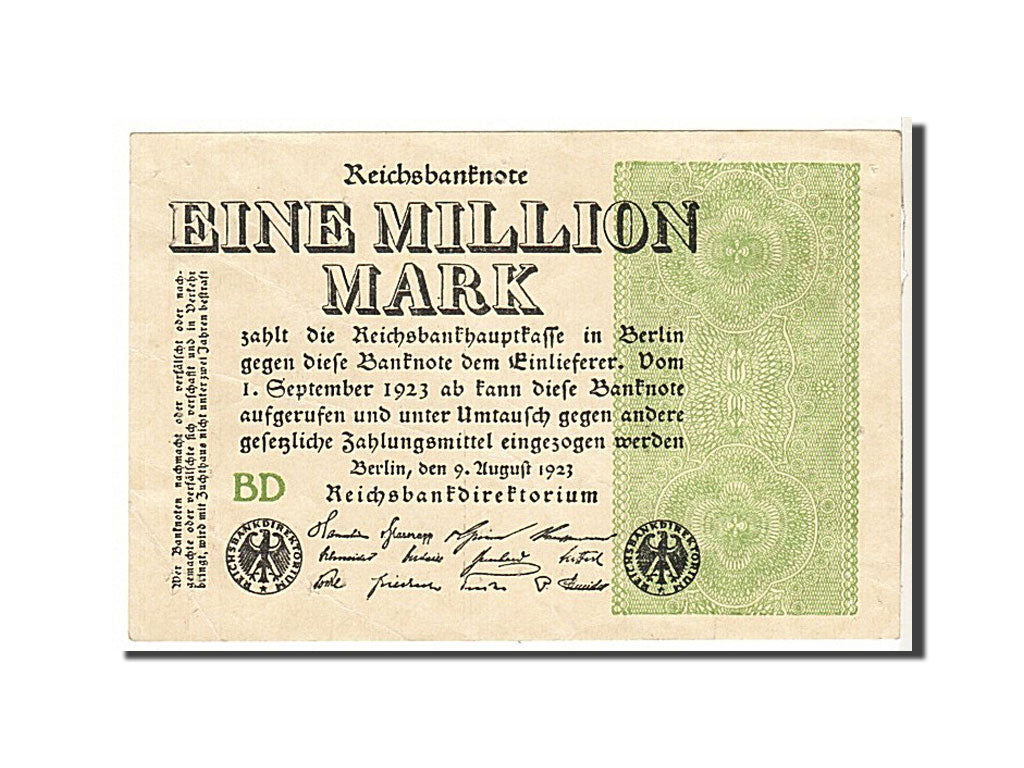 Banknote, Germany, 1 Million Mark, 1923, KM:102b, AU(50-53)