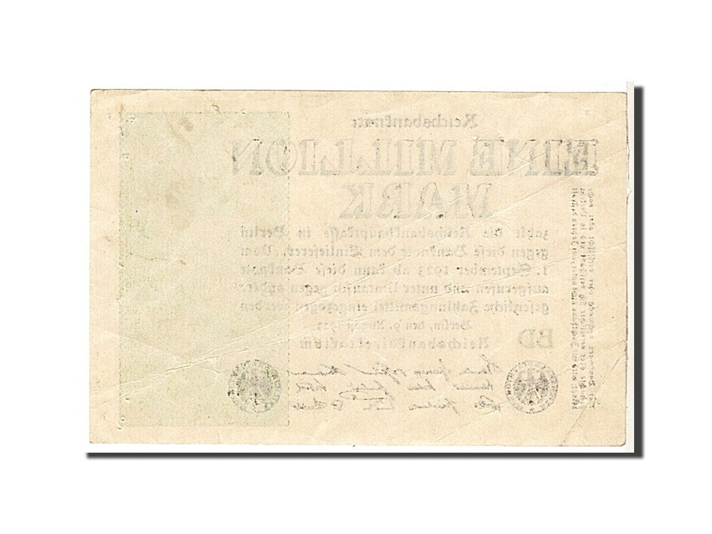 Banknote, Germany, 1 Million Mark, 1923, KM:102b, AU(50-53)