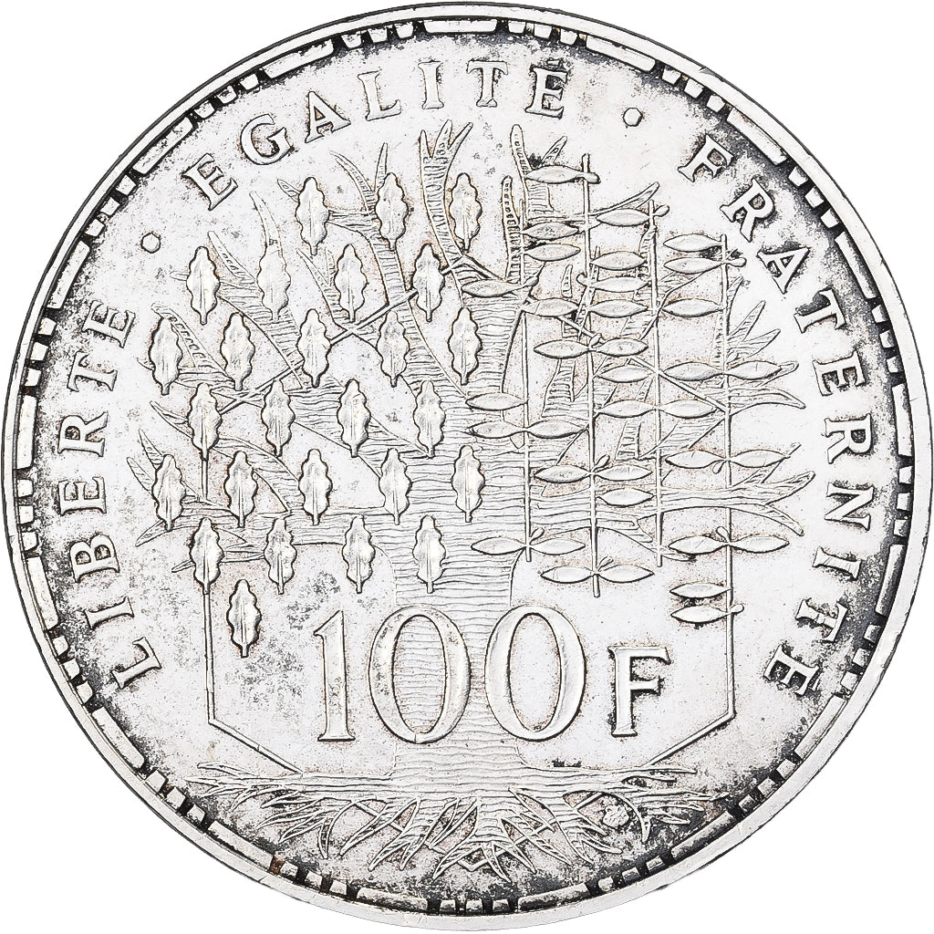 França, 100 Francs, 1988, Paris, Prata, AU(55-58), Gadoury:903, KM:966a