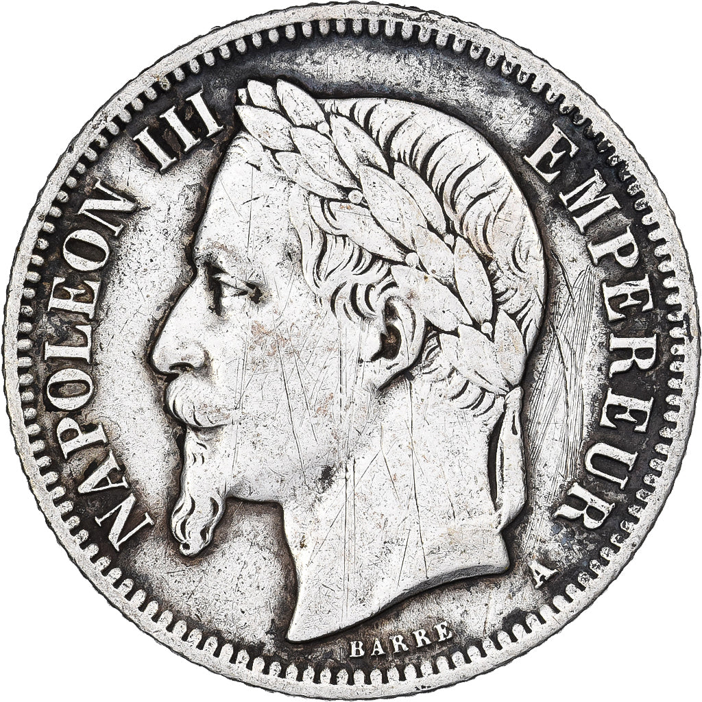 Monnaie, France, 1 Franc, 1866, Paris, TB+, Argent, Gadoury:463, KM:806.1
