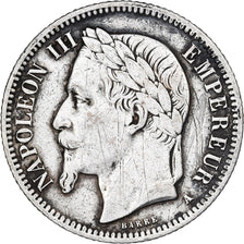 Münze, Frankreich, 1 Franc, 1866, Paris, S+, Silber, KM:806.1, Gadoury:463