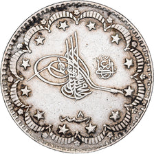 Turchia, Muhammad V, 5 Kurush, 1909 (AH 1327/1), Qustantiniyah, Argento, BB+