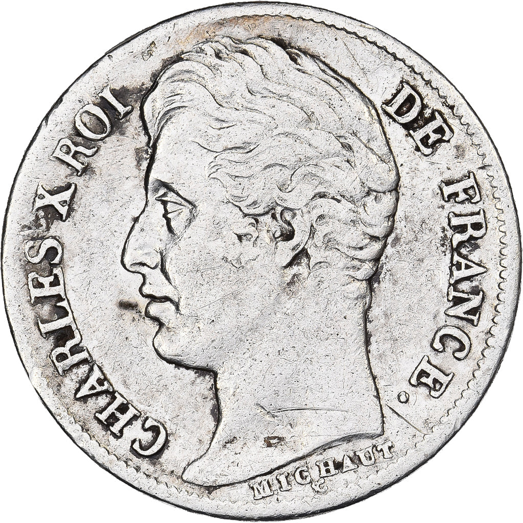 Moneda, Francia, Charles X, 1/2 Franc, 1829, Paris, BC+, Plata, KM:723.1