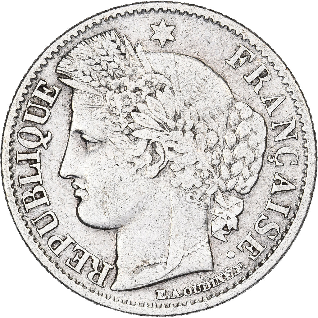 France, 50 Centimes, 1851, Paris, Silver, VF(30-35), Gadoury:411, KM:769.1