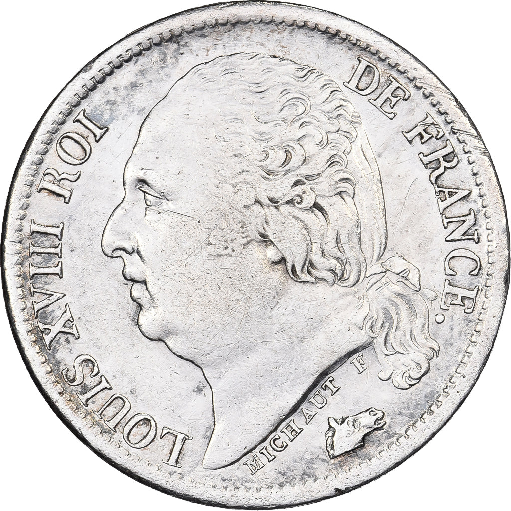 Coin, France, Louis XVIII, Louis XVIII, 1/2 Franc, 1823, Paris, EF(40-45)