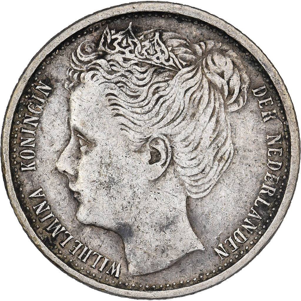 Moneda, Países Bajos, Wilhelmina I, 10 Cents, 1903, MBC, Plata, KM:135