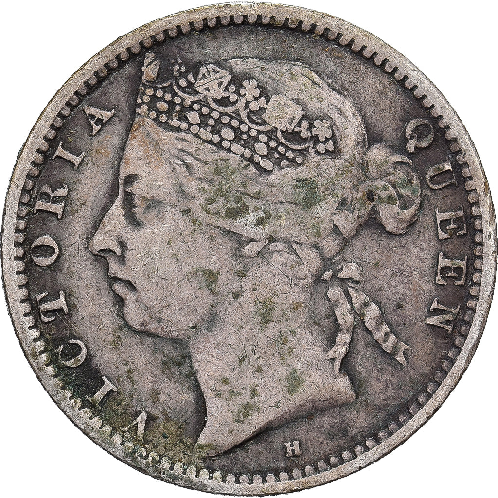 Estabelecimentos dos Estreitos, Victoria, 10 Cents, 1890, Prata, EF(40-45)