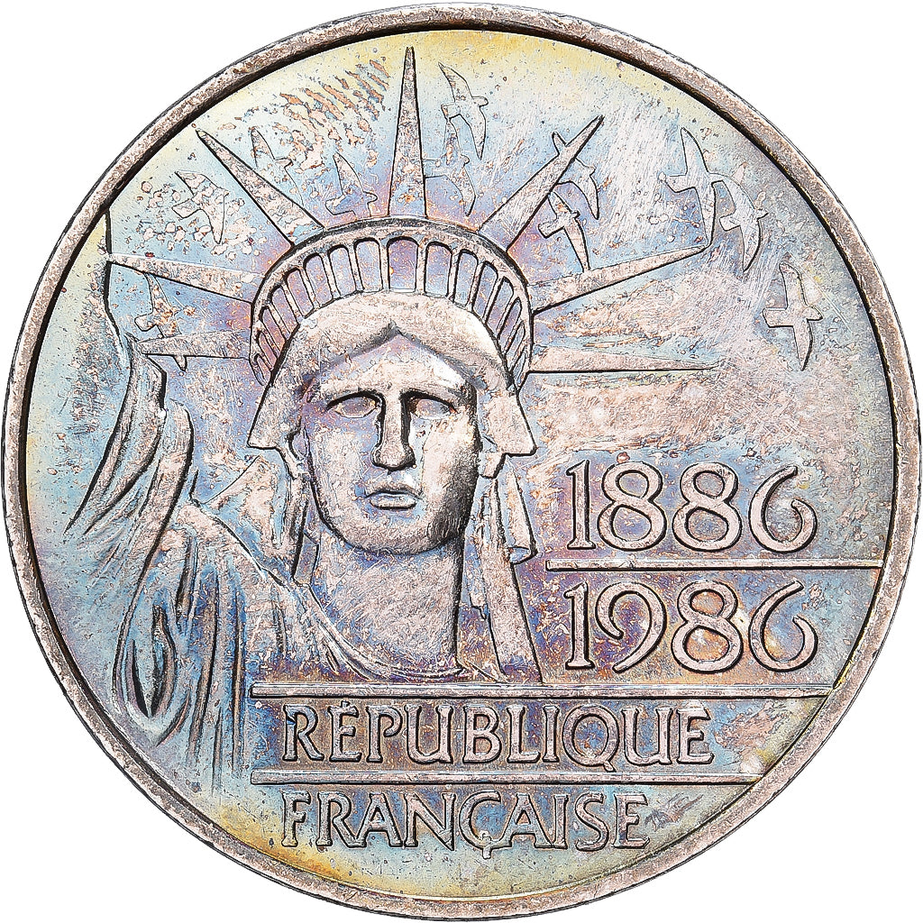 France, 100 Francs, 1986, AU(55-58), Silver, KM:P972, Gadoury:901p
