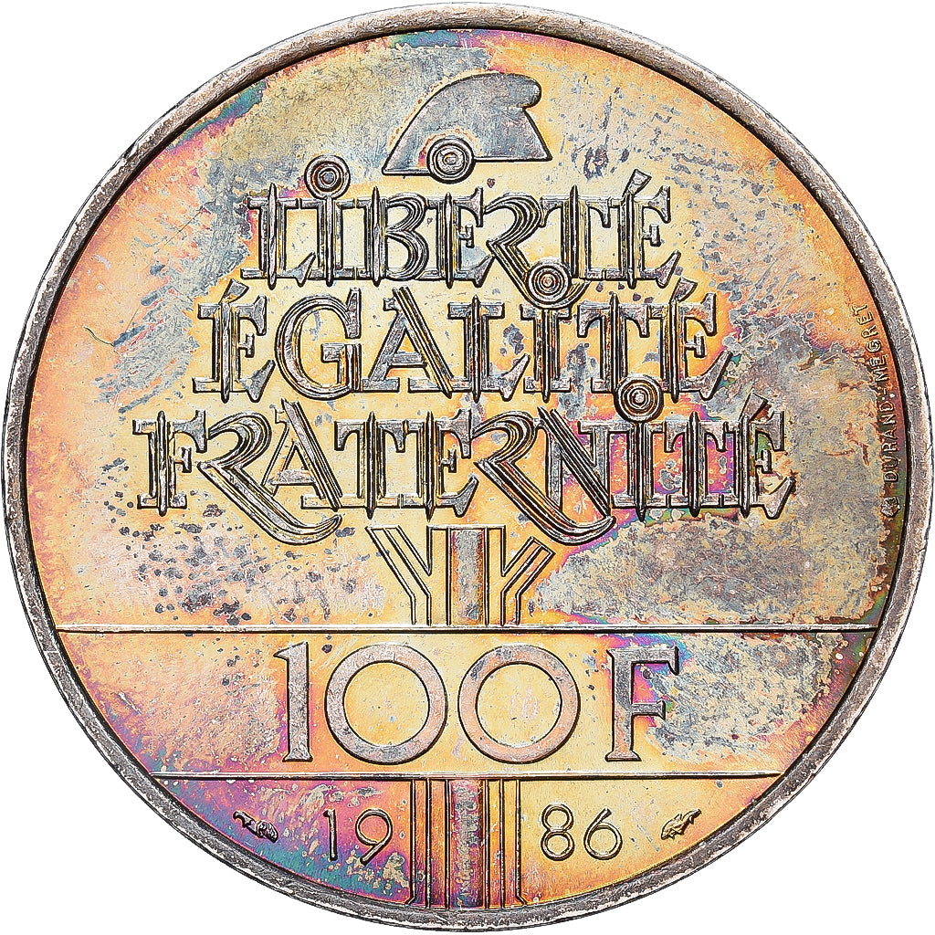 France, 100 Francs, 1986, AU(55-58), Silver, KM:P972, Gadoury:901p
